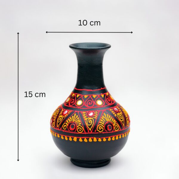 Sathrangi hand-painted red meenakari Medium design vase stunning decor piece that brings a touch of timeless artistry. - Image 3