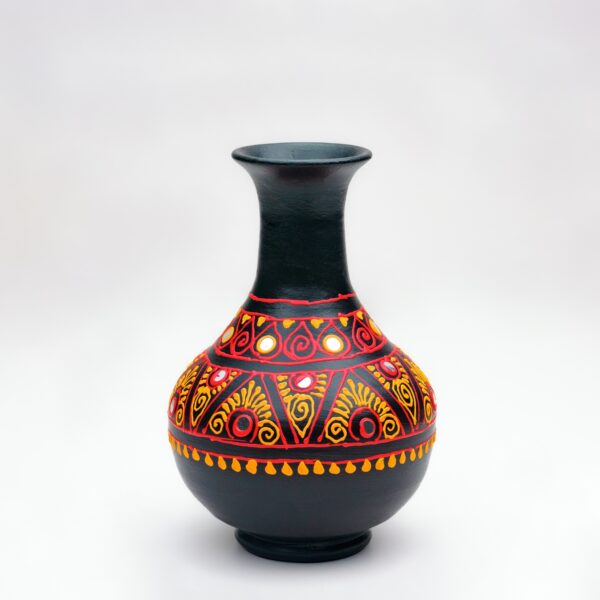 Sathrangi hand-painted red meenakari Medium design vase stunning decor piece that brings a touch of timeless artistry. - Image 2