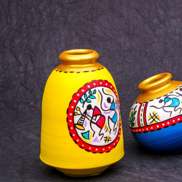 Sathrangi Warli Art Small matki pot for Traditional Decors and Gifting