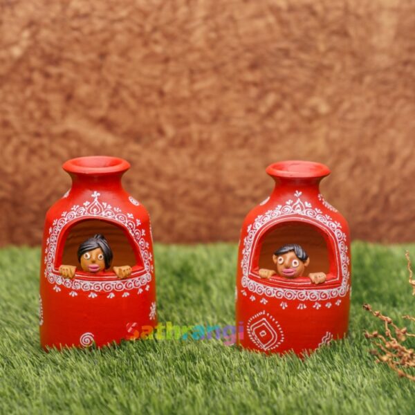 Sathrangi Terracotta Boy & Girl Decor for balcony Decors and Kids Bedroom Decor.