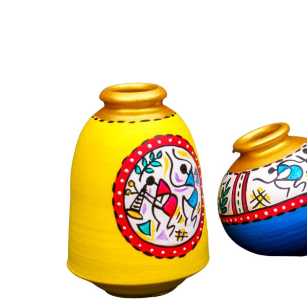 Sathrangi Warli Art Small matki pot for Traditional Decors and Gifting - Image 2