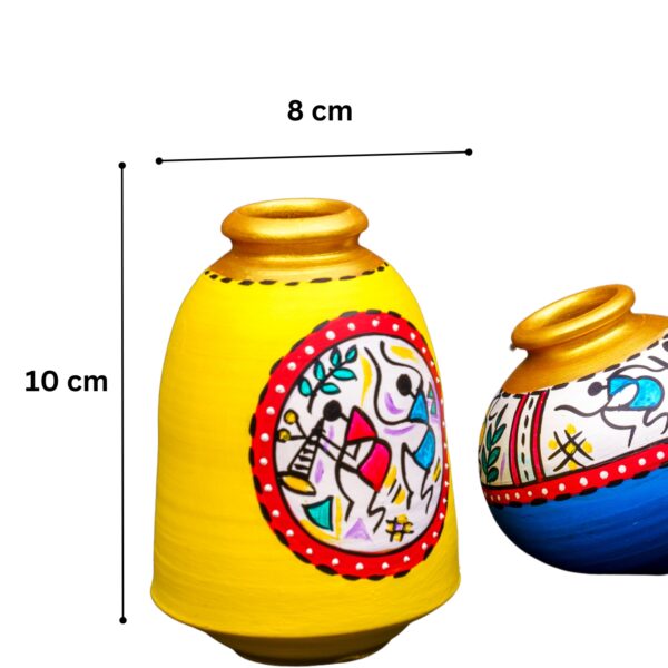 Sathrangi Warli Art Small matki pot for Traditional Decors and Gifting - Image 3